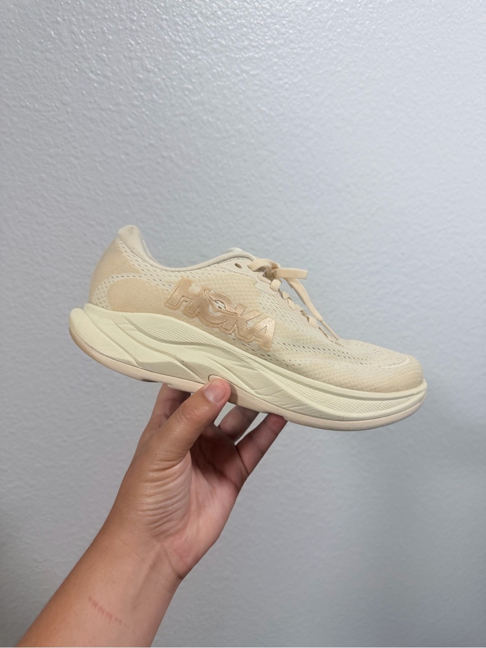 Hoka Women's Cream Running Shoe - Neutral Tone